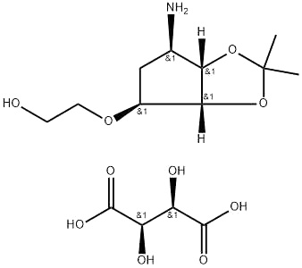 2-[[(3AR,4S,6R,6AS)-6-氨基四氫-2,2-二甲基-4H-環(huán)戊并-1,3-二惡茂-4-基]氧基]-乙醇 (2R,3R)-2,3-二羥基丁二酸鹽