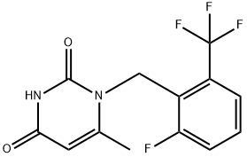 1-[2-氟-6-(三氟甲基)芐基]-6-甲基嘧啶-2,4(1H,3H)-二酮